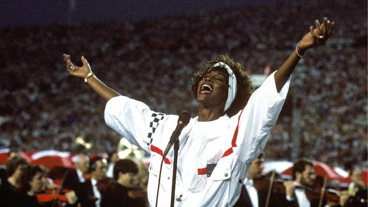 Whitney Houston performing the Star Spangled Banner, probably one version of the anthem some would listen to