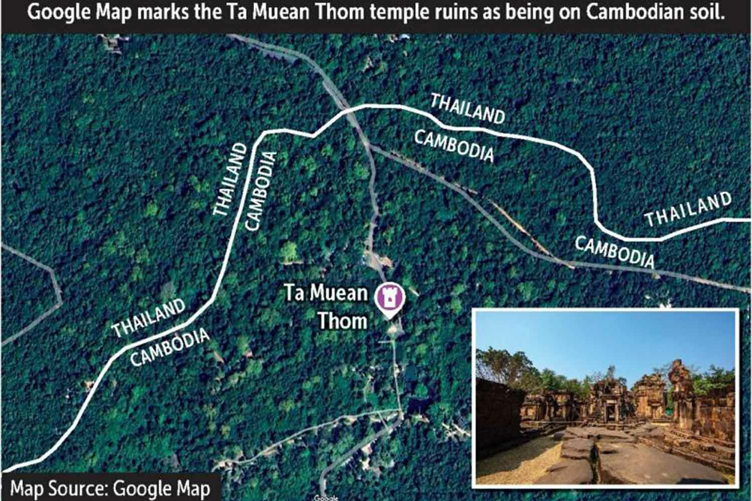 Google accused of ‘fake maps’ in Thailand-Cambodia temple spat | News by Thaiger