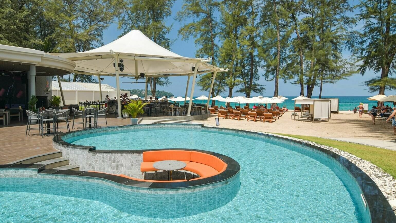 The pool at Nora Beach Club