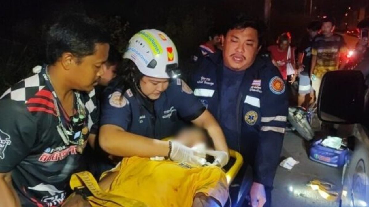 Laotian man survives horrific motorcycle accident in Chachoengsao | Thaiger