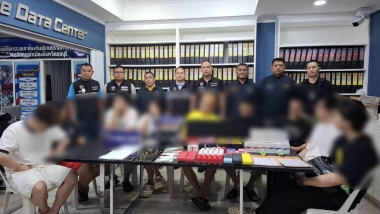 Chon Buri police bust illegal poker den, arrest nine foreigners | Thaiger