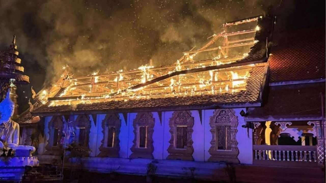 Fire devastates Chiang Mai temple sanctuary with 3 million baht damage | Thaiger