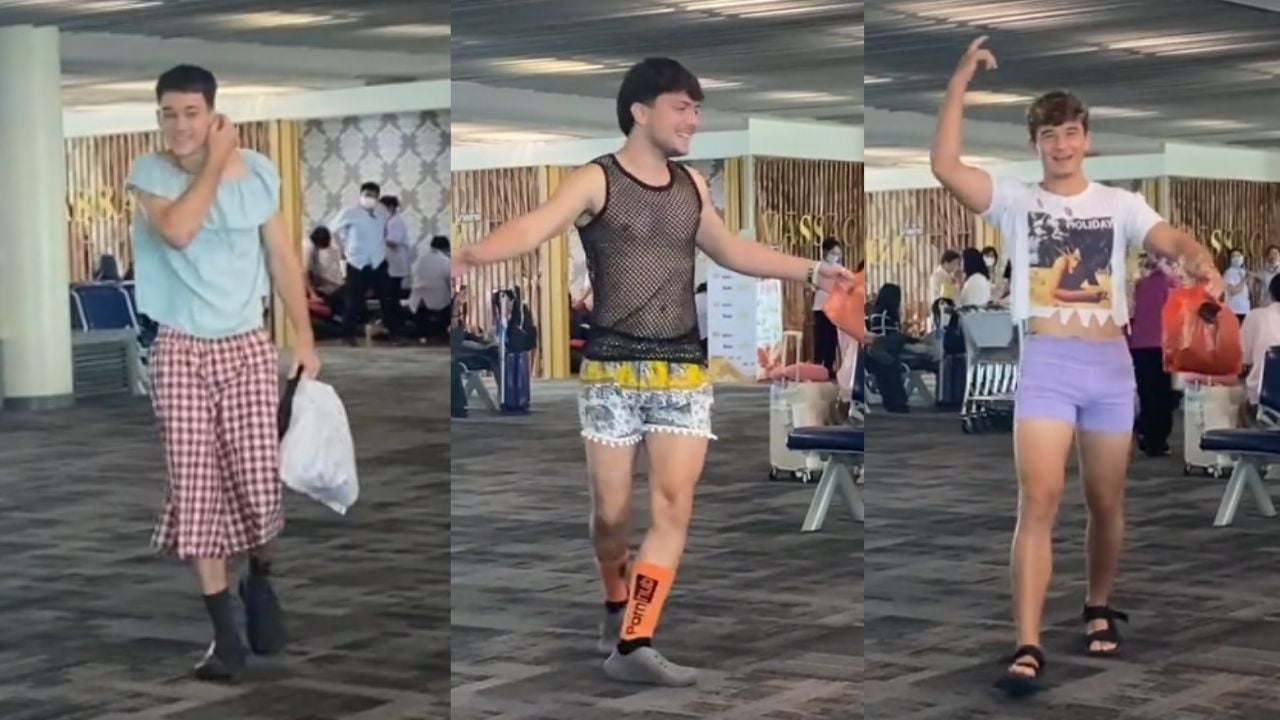 clothes exchange challenge Phuket airport