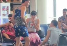 Foreign tourists go viral for clothes swap challenge at Phuket airport | Thaiger