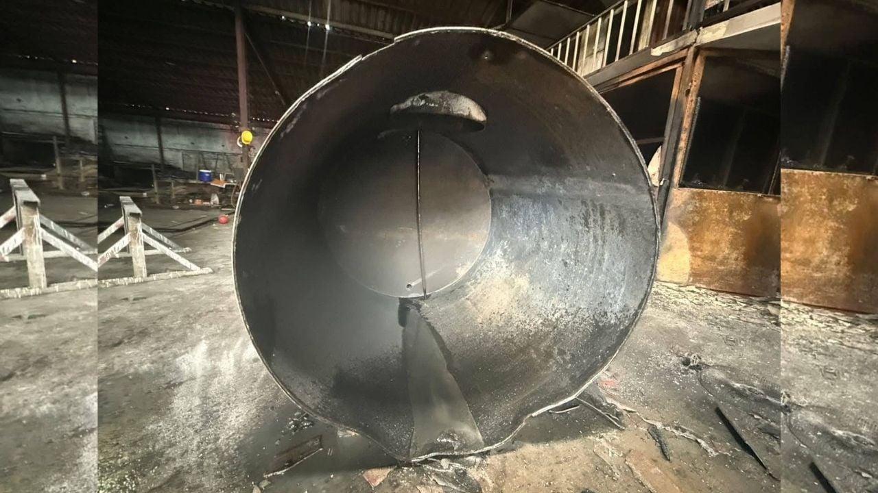 Thai man killed while welding an oil tank in Kanchanaburi factory