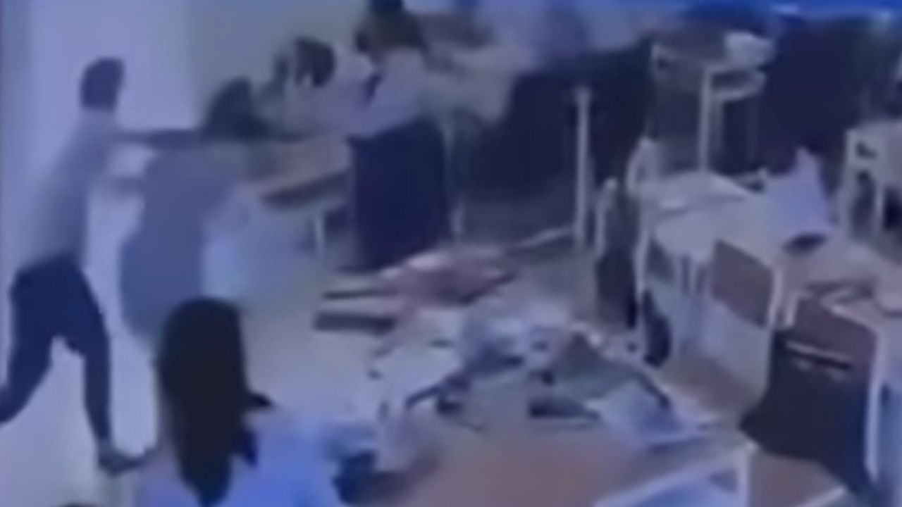 Schoolboy attacks female teacher
