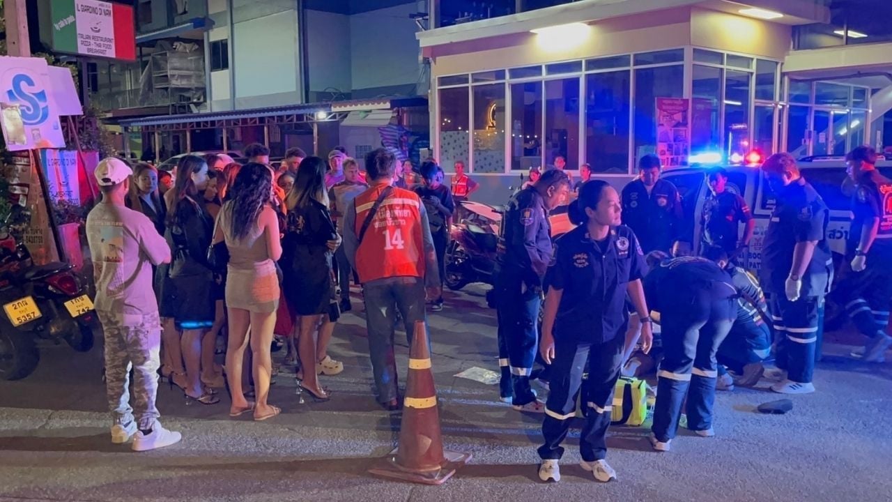 Motorcycle accident by forign man leaves Thai woman in serious injury