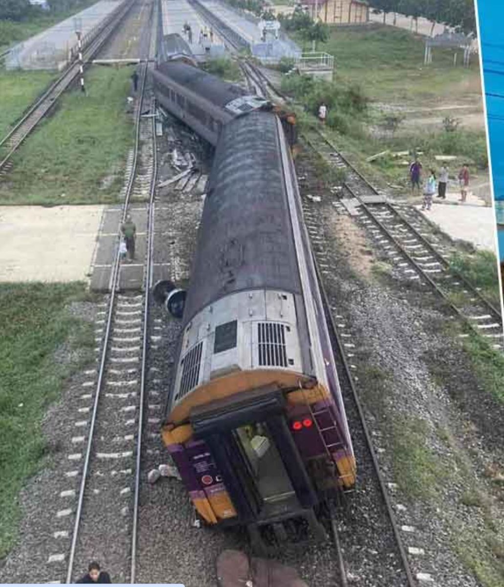 Bangkok-bound train derails in Prachuap Khiri Khan, 10 injured | News by Thaiger