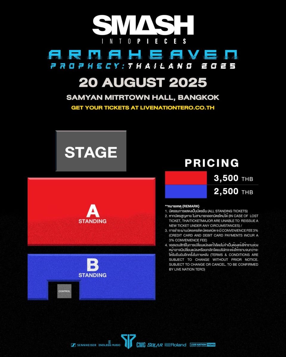 Smash Into Pieces - 'ArmaHeaven Prophecy' Live in Bangkok | News by Thaiger