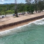 Phuket sand fence project launched to combat coastal erosion | Thaiger