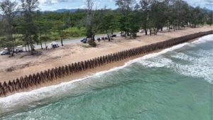 Phuket sand fence project launched to combat coastal erosion | Thaiger