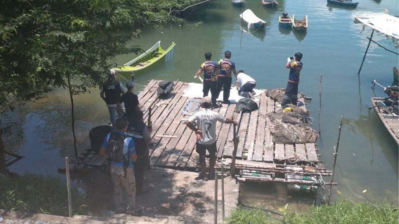 Chained body found at Phang Nga pier sparks murder probe | Thaiger