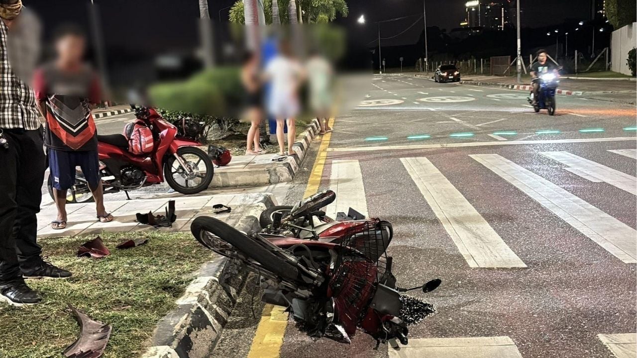 Tourist thrown into palm tree in Pattaya bike crash | Thaiger