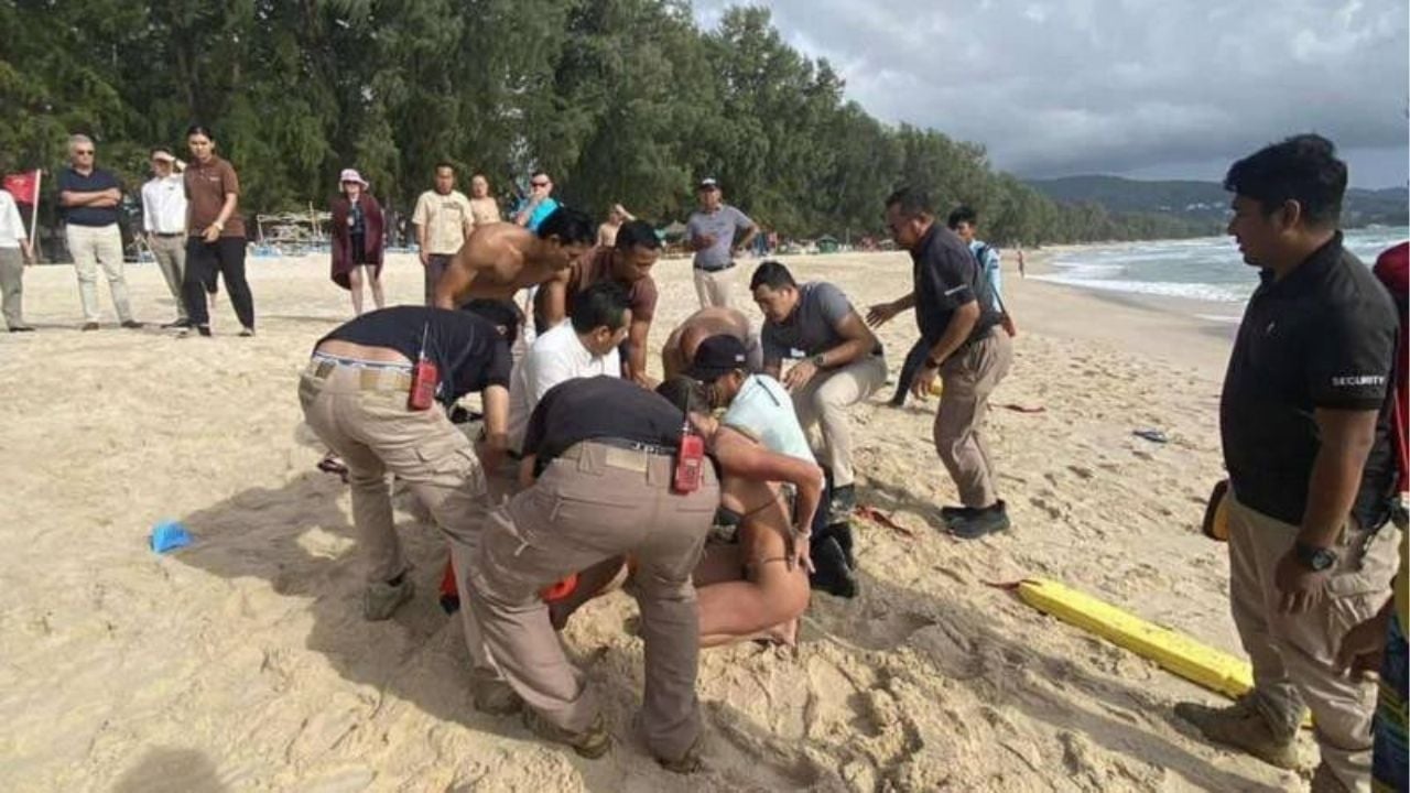 Jet ski heroes drag tourist from Phuket rip current (video) | Thaiger