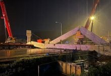 Footbridge collapses in East Thailand, crushes trucks (video) | Thaiger
