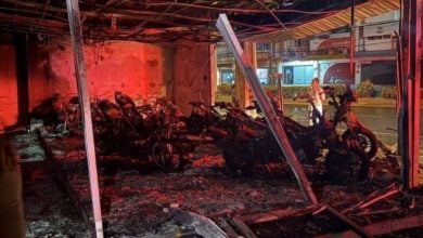 Late-night blaze: Inferno torches bikes in Phuket shop fire | Thaiger