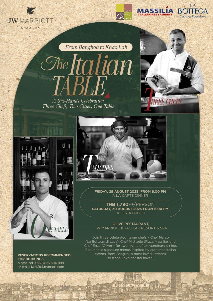 The Italian Table: A six-hands culinary collaboration | News by Thaiger