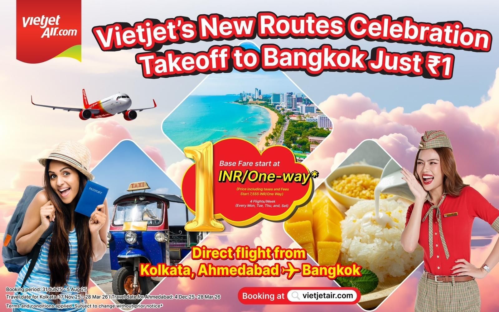 Vietjet offers Bangkok flights from less than 1 baht | News by Thaiger