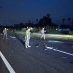 Motorcyclist dies in crash with 20-wheel truck in Pathum Thani | Thaiger