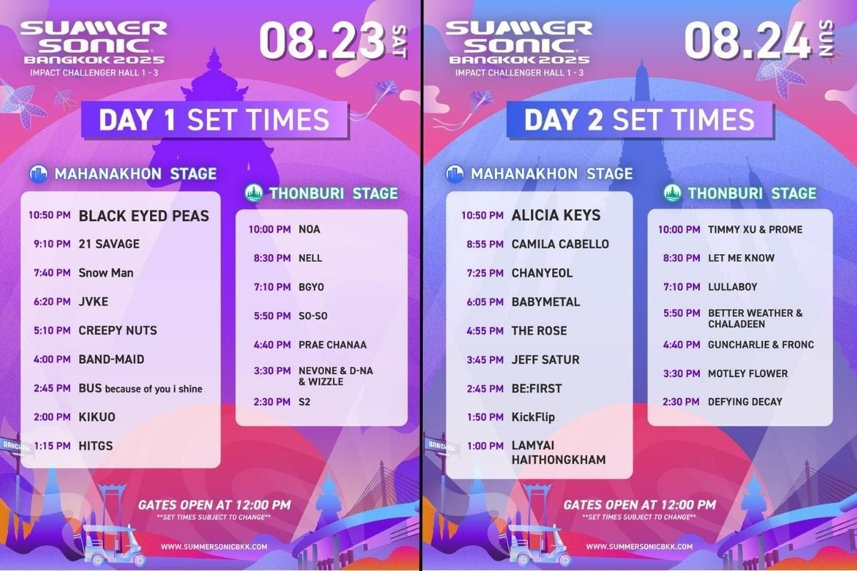 Summer Sonic Bangkok 2025: Get ready for a showdown in the capital! | News by Thaiger