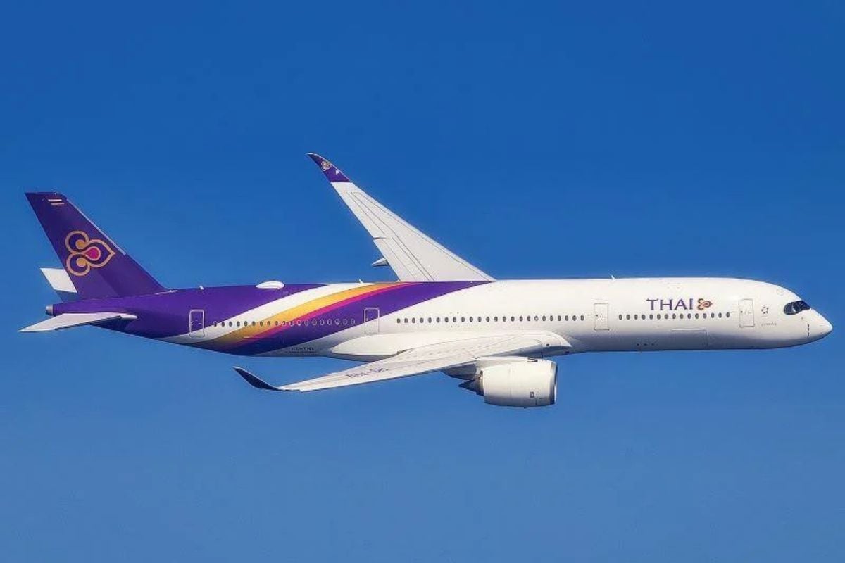 Thai airways aircraft in the skies
