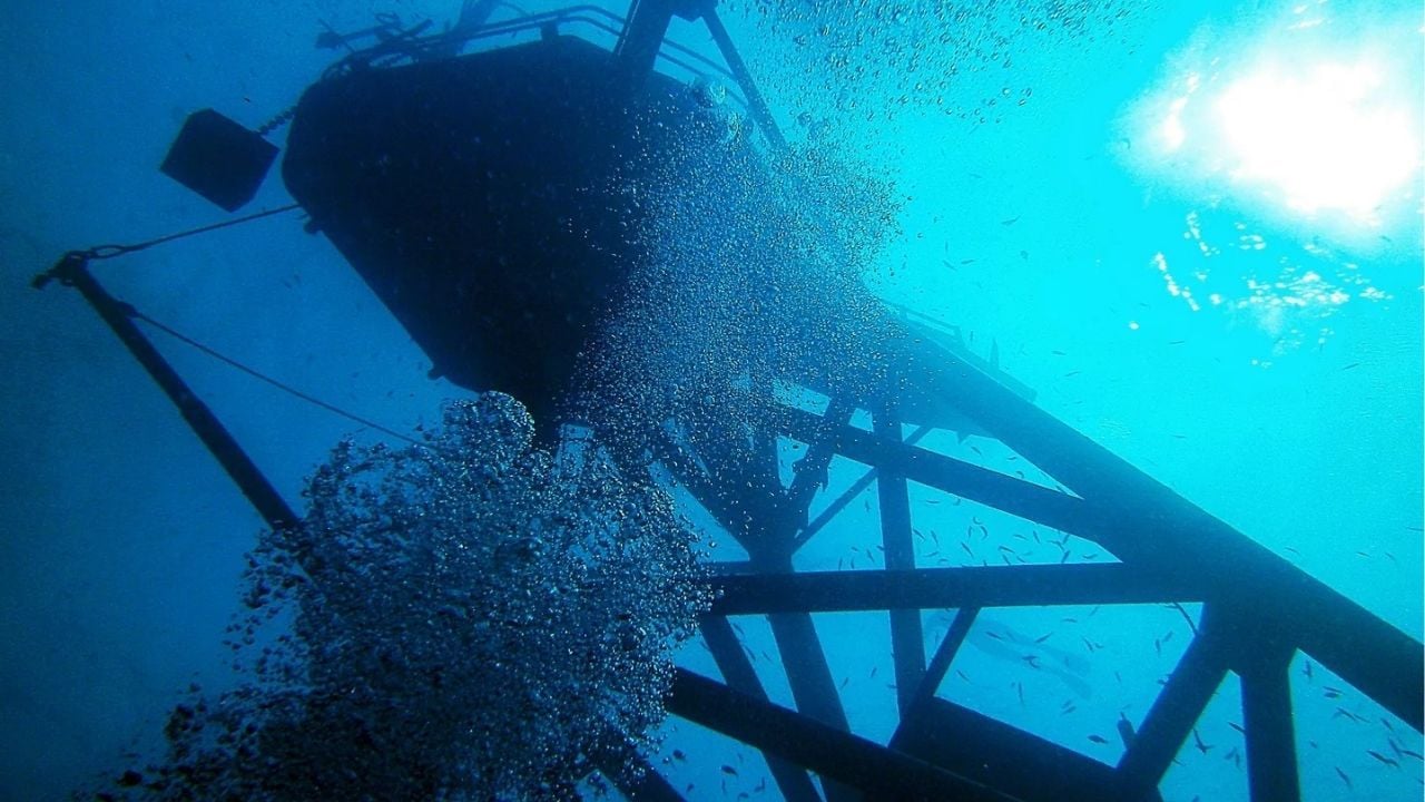 A view of the mast of the HTMS Chang | Photo taken from the PADI website