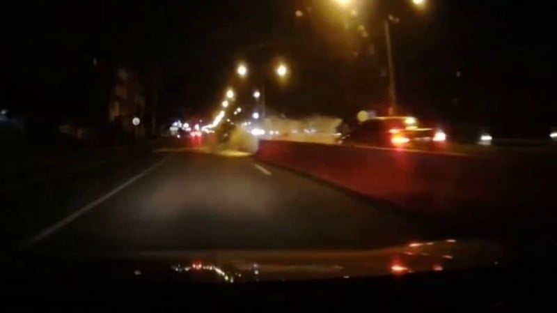 Hunt on for driver after car smashes Phuket U-turn barrier | News by Thaiger