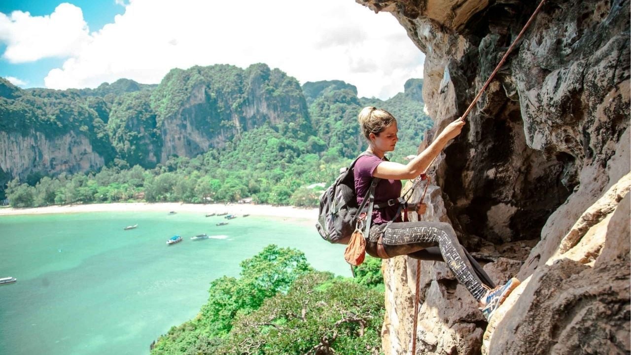 Krabi is a great place for rock climbing | Photo taken from Expedia website