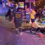 Friend’s borrowed bike spins out of control, ends in SUV collision (video) | Thaiger