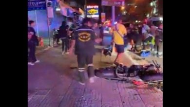 Friend’s borrowed bike spins out of control, ends in SUV collision (video) | Thaiger