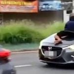 Mysterious man leaps onto car bonnet in Khon Kaen | Thaiger