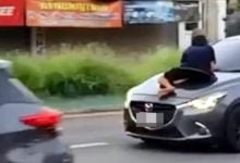 Mysterious man leaps onto car bonnet in Khon Kaen | Thaiger