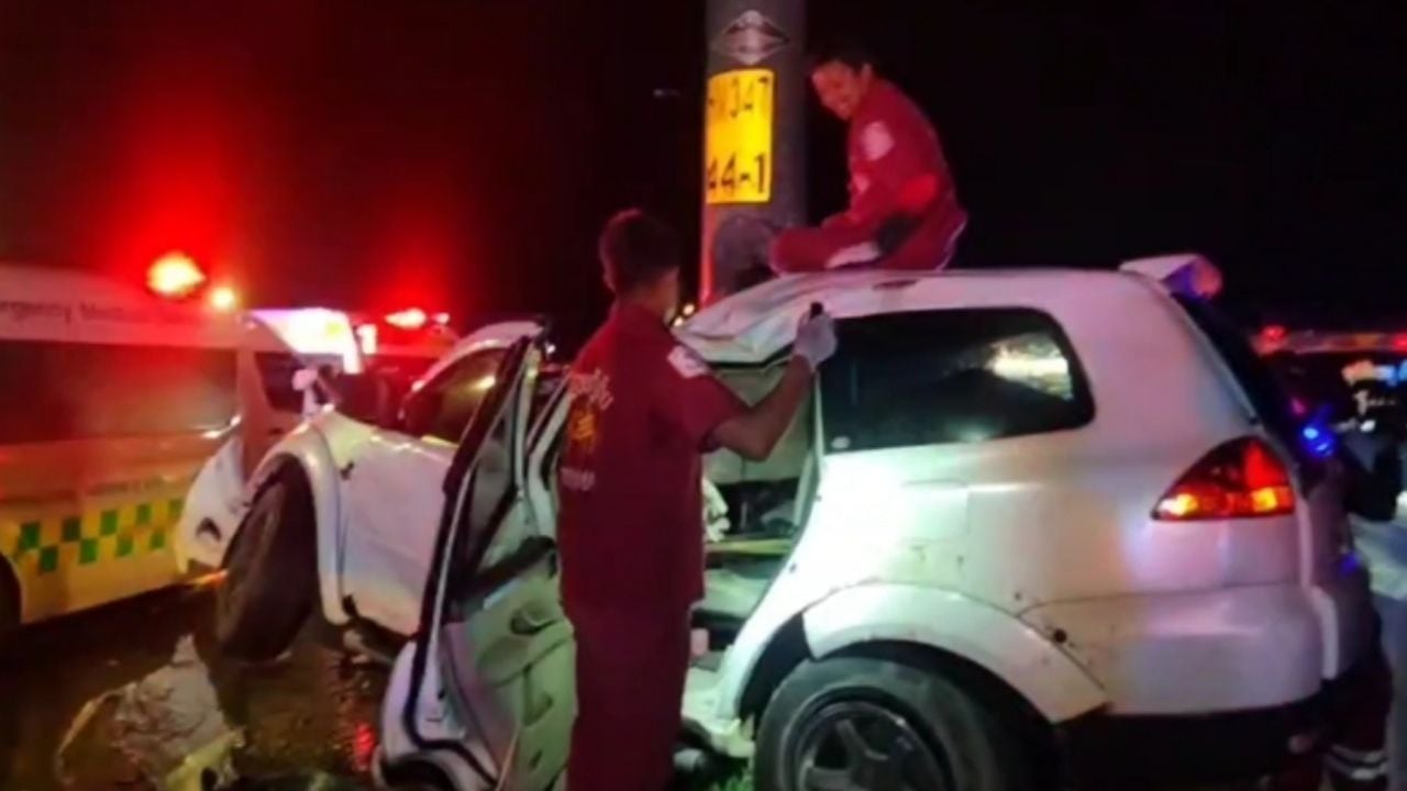 Thai nurse shocked by dead body of boyfriend found on roadside