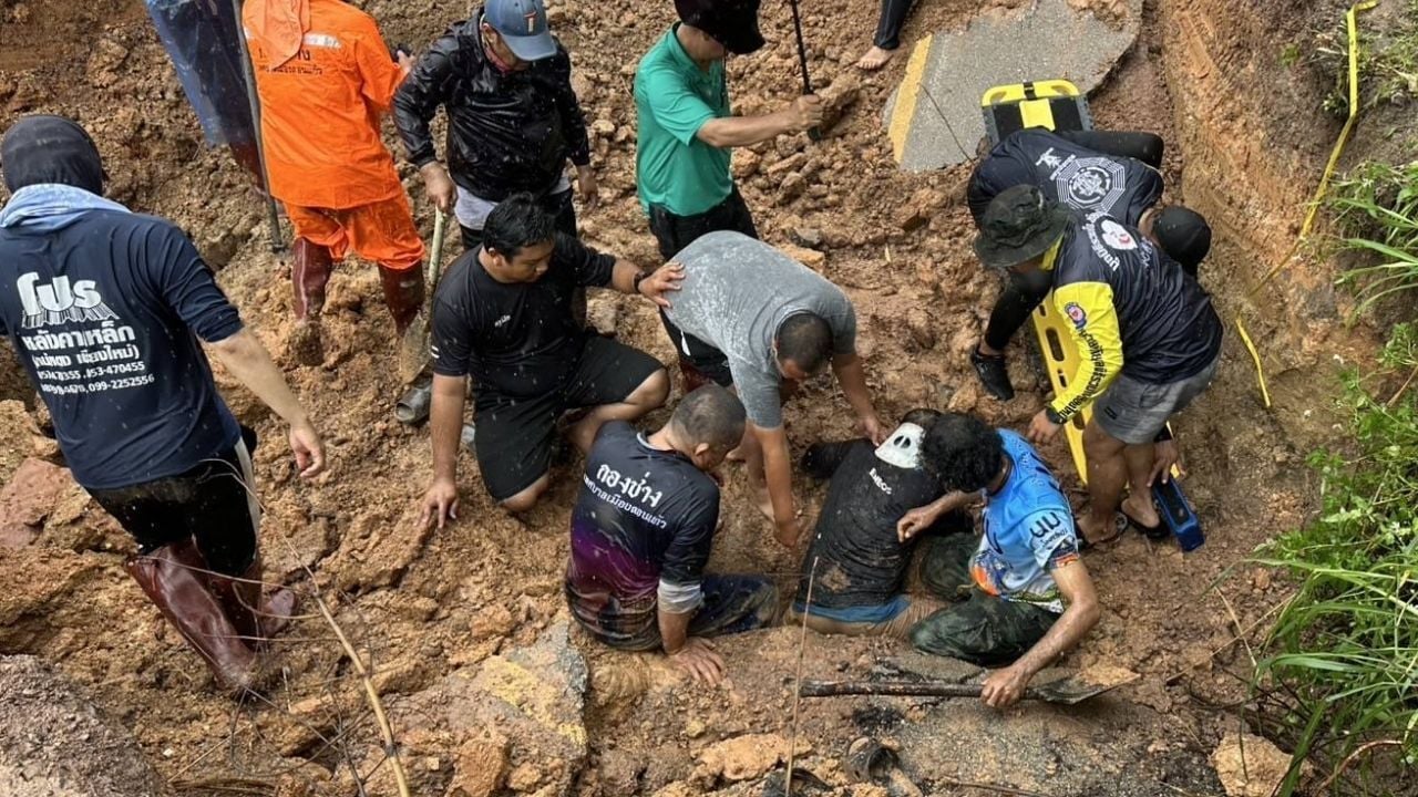 Thai municipality official dies in road collapse in Chiang Mai | Thaiger