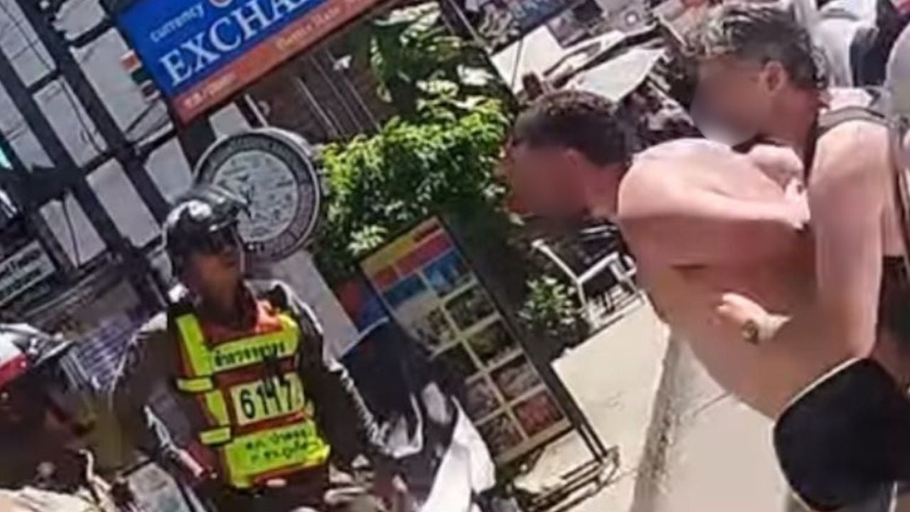 Naked foreign man in Phuket