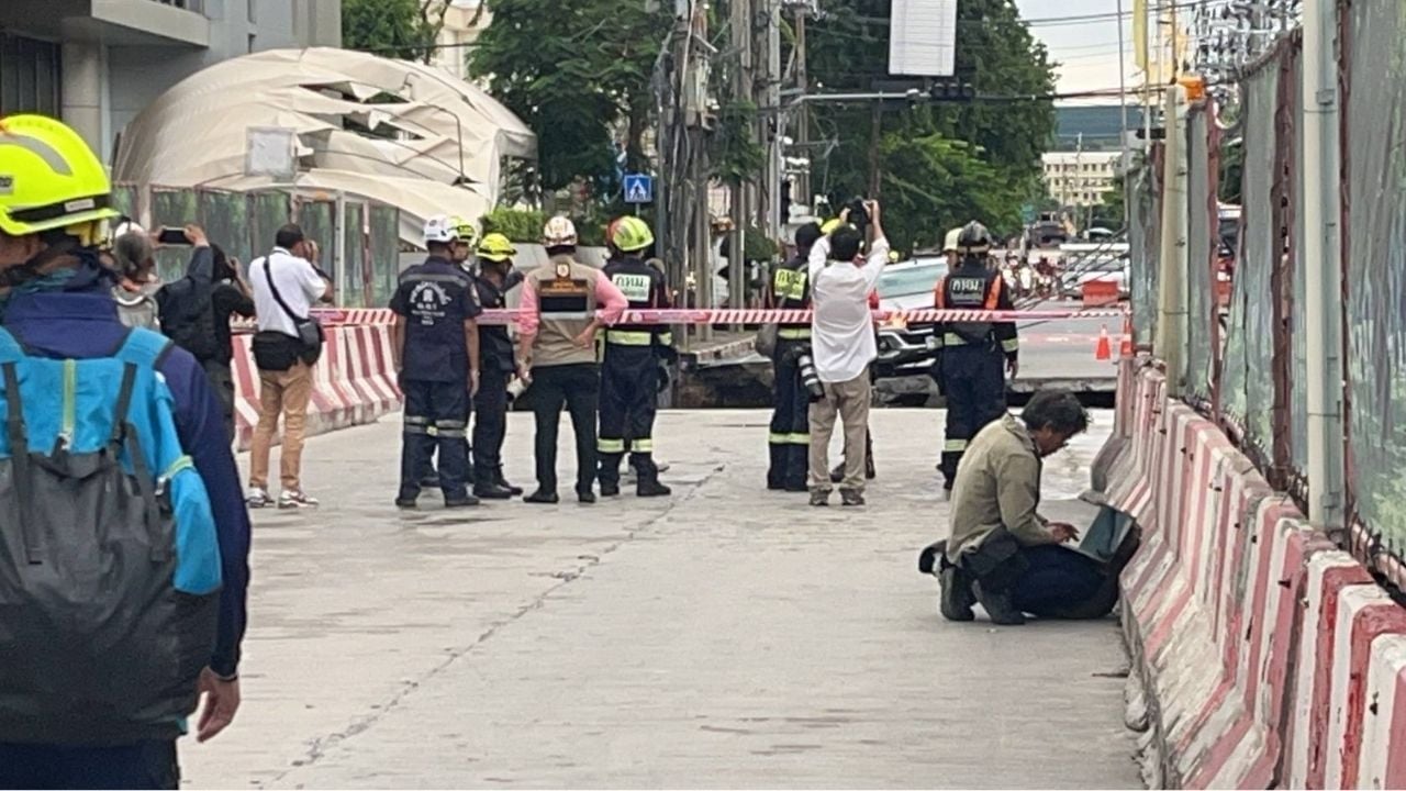 road collapse Thailand