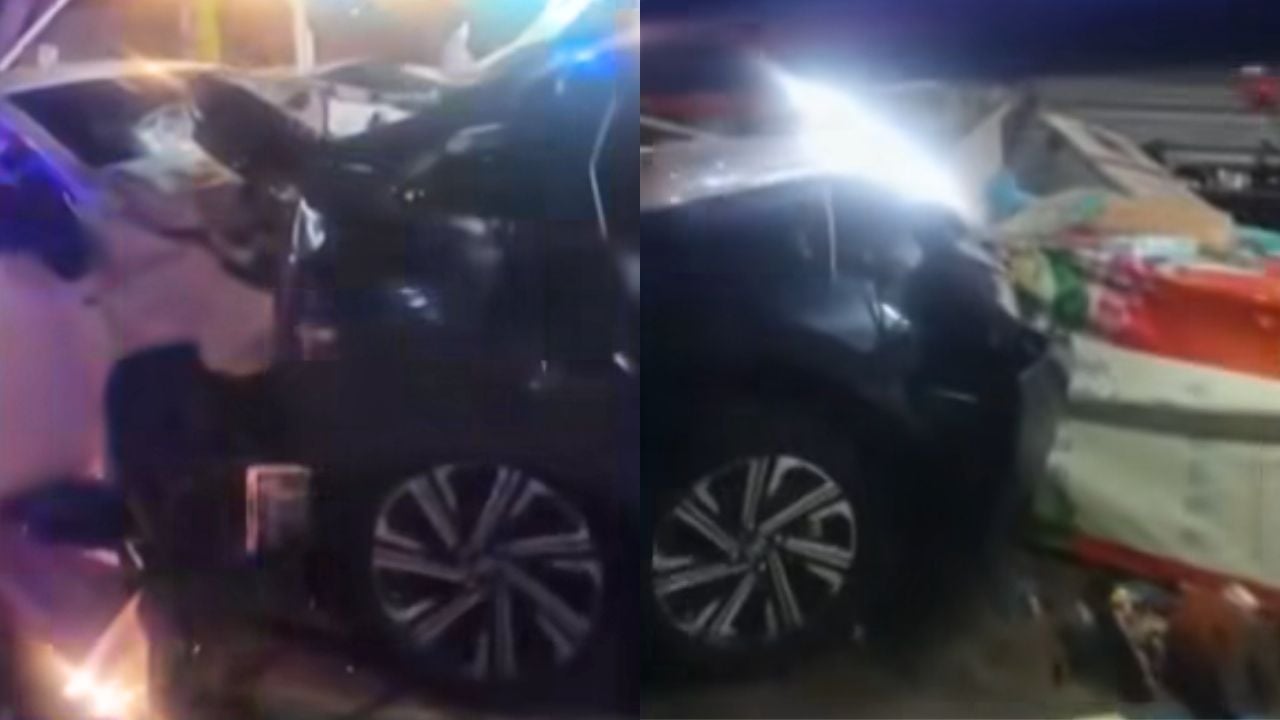Foreign driver crashes into vehicles and roadside restaurants