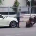 Mercedes-Benz driver faces jail and fine for damaging police motorcycle | Thaiger