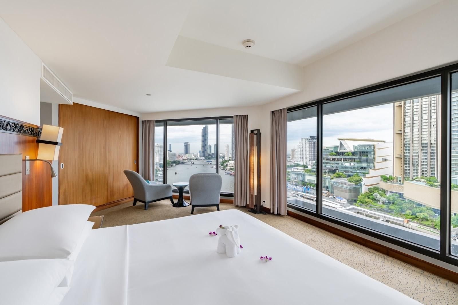 Executive Suite at Royal Orchid Sheraton overlooks the Chao Phraya River and ICONSIAM