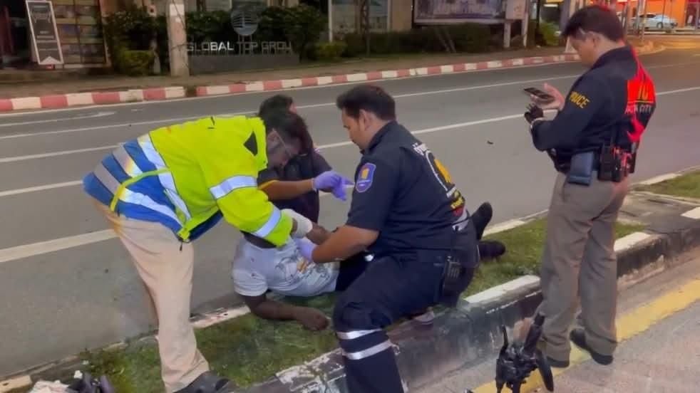 American injured in Pattaya motorcycle accident | News by Thaiger