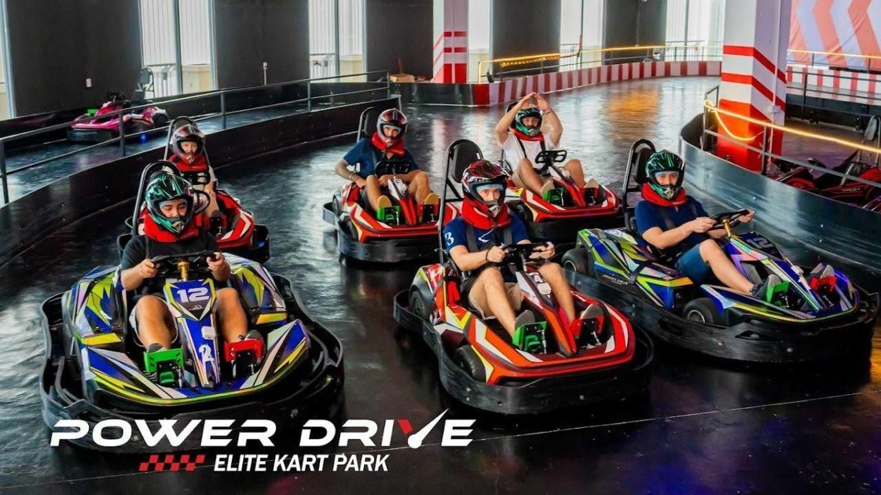 People on go-karts at Power Drive at Jungceylon Phuket