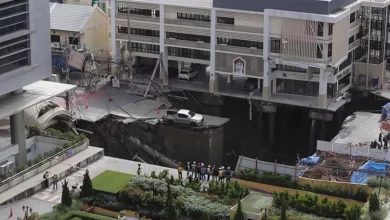 Bangkok sinkhole repairs on track for October 8 completion | Thaiger