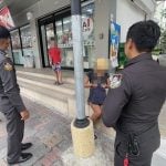 Pattaya police escort mother and child home after begging incident | Thaiger
