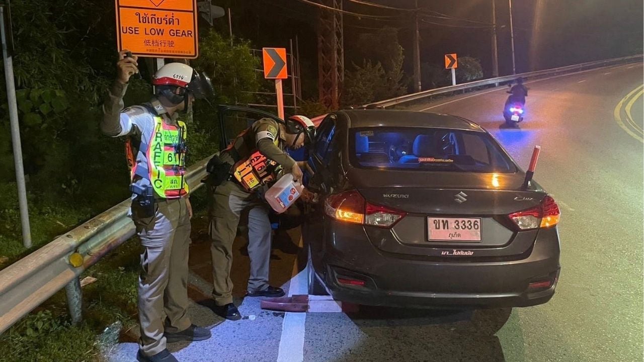 Patong cops save stranded driver who ran out of petrol | Thaiger