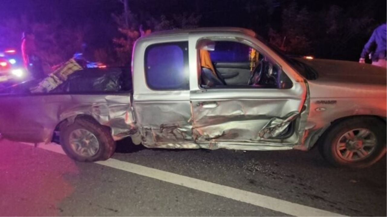 Chon Buri hit-and-run driver dumps pickup and flees on foot | Thaiger