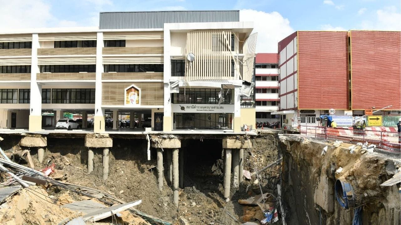 Vajira Hospital reopens after Bangkok giant sinkhole scare (video) | Thaiger