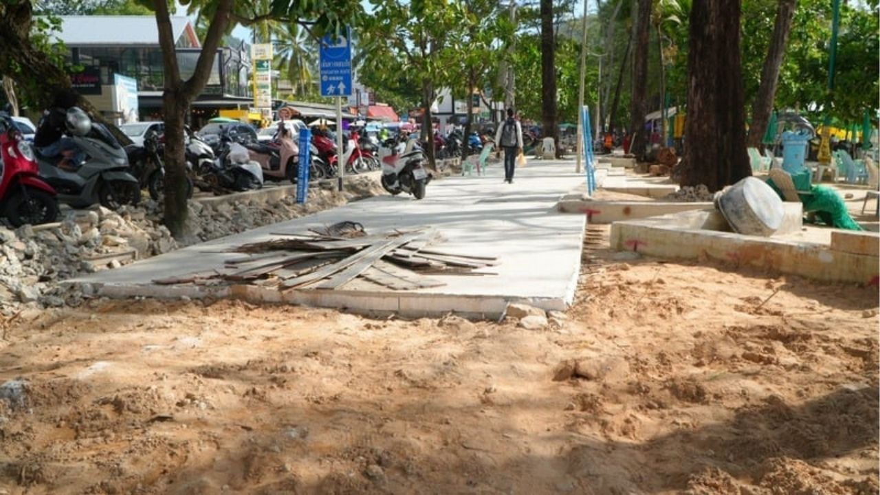 Patong’s promenade revamp drags on with no end in sight | Thaiger
