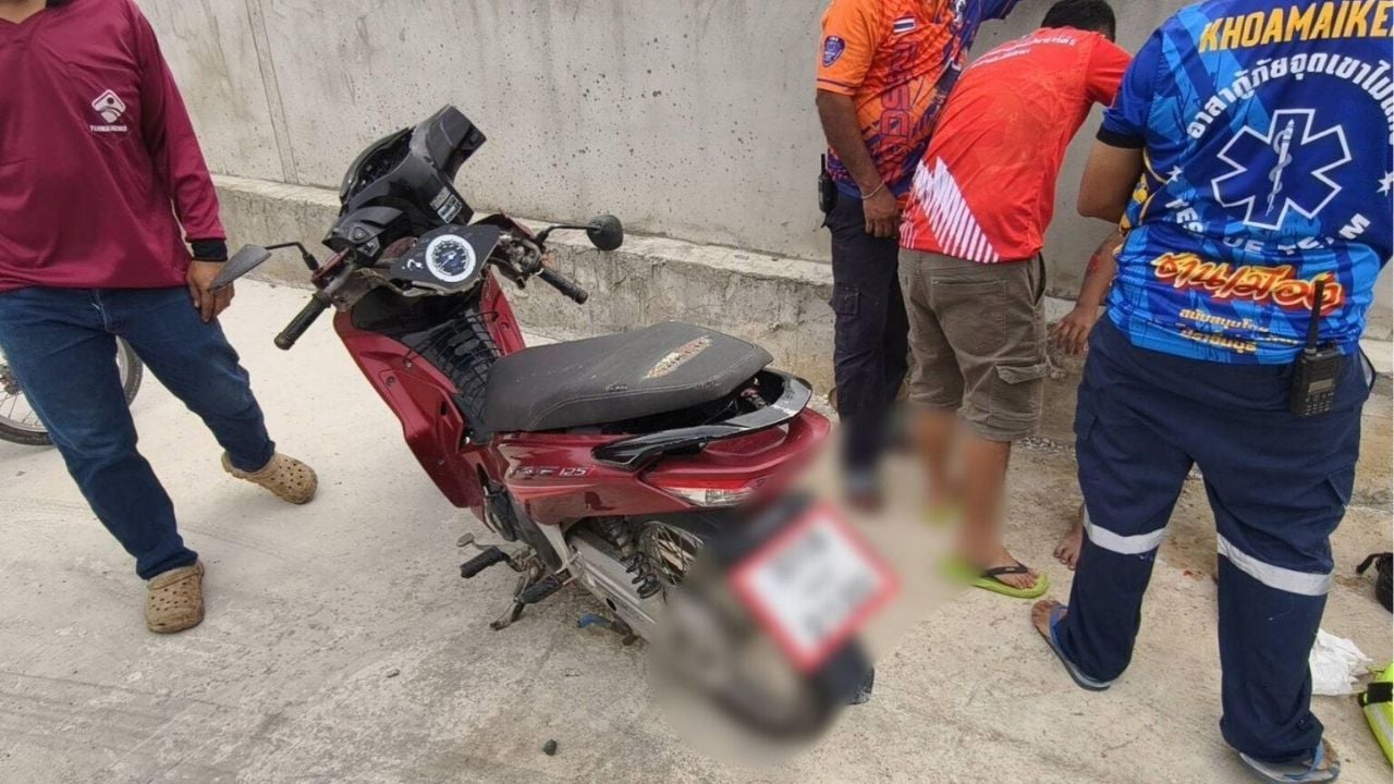 12 year old boy hurt after motorbike smashes into wall in Pattaya | Thaiger