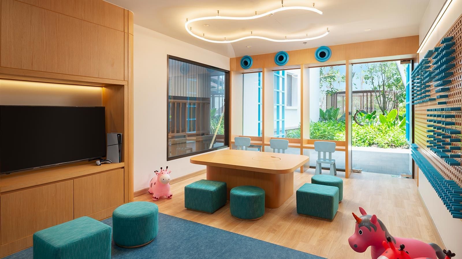 A tidy hotel Kids' Club with toys and activities