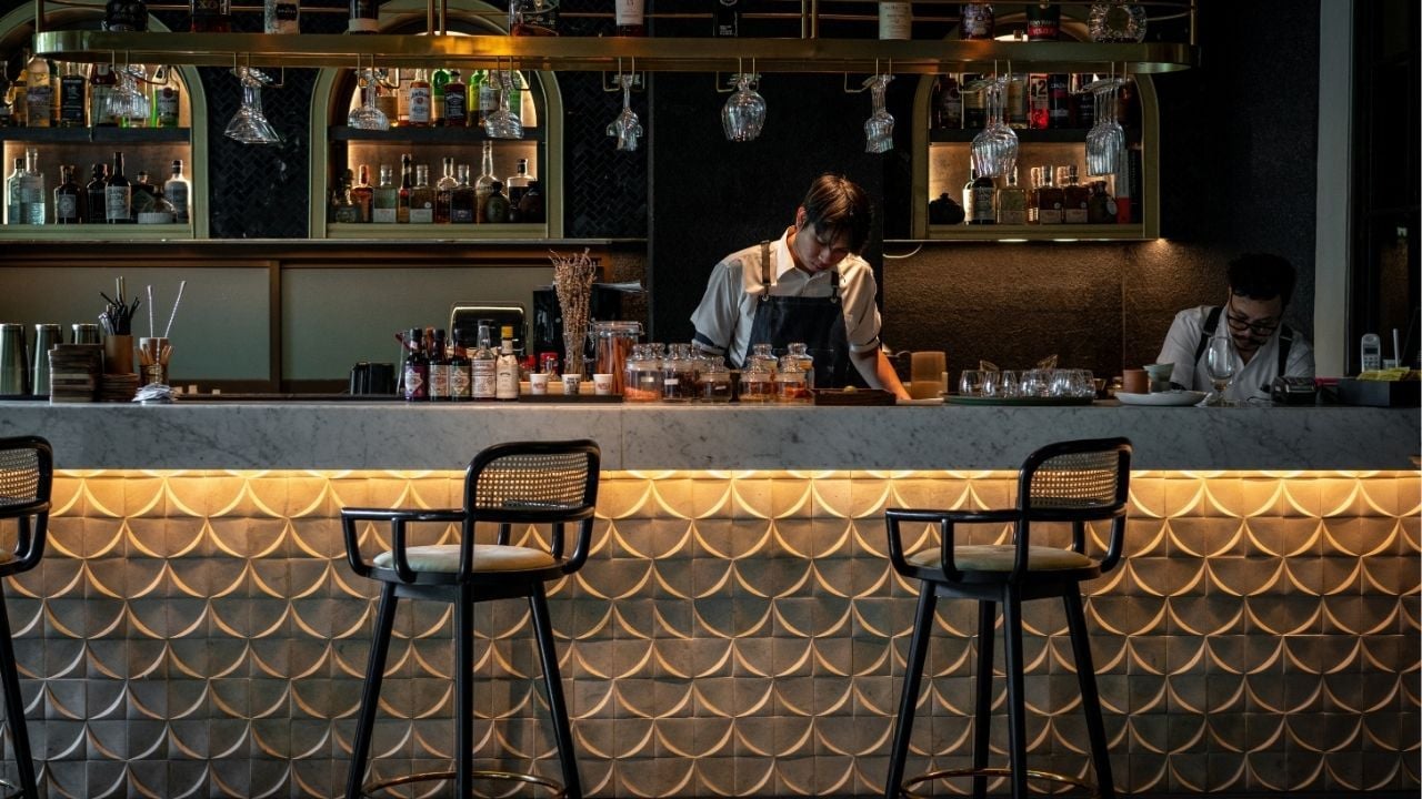 The bar at JHOL Bangkok